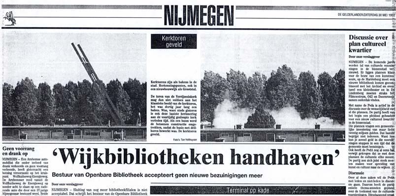 Gelderlander 30 mei 1992 Grootstal Nijmegen