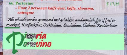 foute menukaart